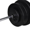 Posilovací lavice se sadou činek barbell a dumbbell 60,5 kg 275347