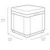 Keter Cube úložný puf s poduškou cappuccino 408952