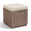 Keter Cube úložný puf s poduškou cappuccino 408952