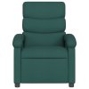 Polohovací křeslo tmavě zelené textil 371695