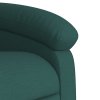 Polohovací křeslo tmavě zelené textil 371695