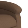 Elektrické zvedací polohovací křeslo hnědé textil 3204006