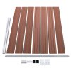 Set plotového dílce WPC 699 x 146 cm hnědý 3070453