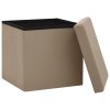 Skládací úložná stolička cappuccino PVC 338784