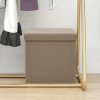 Skládací úložná stolička cappuccino PVC 338784