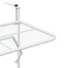 Balkonový stolek bílý 60 x 40 cm ocel 340916