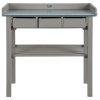 Esschert Design Zahradní pracovní stůl šedý CF29G 404623