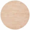 Kulatá stolní deska Ø90x2,5 cm masivní dub bez povrchové úpravy 342906