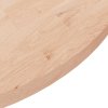 Kulatá stolní deska Ø90x2,5 cm masivní dub bez povrchové úpravy 342906