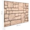 3D nástěnné panely design béžové cihly 10 ks EPS 147206