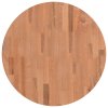Stolní deska Ø 60 x 2,5 cm kulatá masivní bukové dřevo 355937