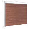 Set plotového dílce WPC 872 x 146 cm hnědý 3070454