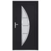 Vchodové dveře antracitové 108 x 208 cm PVC 3187878