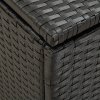 Zahradní úložný box polyratan 100 x 50 x 50 cm černý 46471