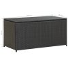 Zahradní úložný box polyratan 100 x 50 x 50 cm černý 46471
