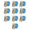 Ráčnové upínací pásy, 10 ks, 2 tuny, 6mx38mm, modré 142655