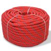 Námořní lodní lano z polypropylenu 12 mm 250 m červené 143819