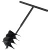 Zemní vrták s rukojetí 250 mm ocel černý 145258