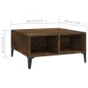 Konferenční stolek kouřový dub 60 x 60 x 30 cm dřevotříska 813167