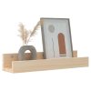 Nástěnné police 2 ks 50 x 12 x 9 cm masivní borové dřevo 823584