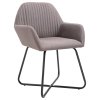 Jídelní židle 2 ks taupe textil 249816