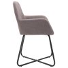 Jídelní židle 2 ks taupe textil 249816