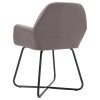 Jídelní židle 2 ks taupe textil 249816