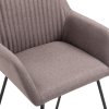 Jídelní židle 2 ks taupe textil 249816