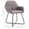 Jídelní židle 2 ks taupe textil 249816