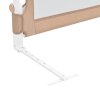 Dětská zábrana k postýlce taupe 150 x 42 cm polyester 10165