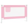 Dětská zábrana k postýlce růžová 120 x 25 cm textil 10200