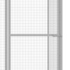 Klec pro kočky 3 x 1,5 x 2,5 m pozinkovaná ocel 146360
