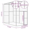 Klec pro kočky 3 x 1,5 x 2,5 m pozinkovaná ocel 146360