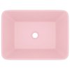 Luxusní umyvadlo matné růžové 41 x 30 x 12 cm keramické 147043