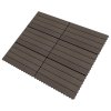Terasové dlaždice 6 ks WPC 60 x 30 cm 1,08 m² tmavě hnědé 149027