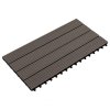 Terasové dlaždice 6 ks WPC 60 x 30 cm 1,08 m² tmavě hnědé 149027