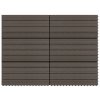Terasové dlaždice 6 ks WPC 60 x 30 cm 1,08 m² tmavě hnědé 149027