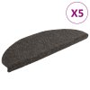 Samolepicí nášlapy na schody 5 ks antracit 65x21x4cm vpichované 149714