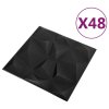 3D nástěnné panely 48 ks 50 x 50 cm diamant černé 12 m² 150916