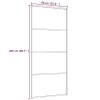 Posuvné dveře mléčné ESG sklo a hliník 90 x 205 cm bílé 151661