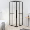 Sprchový kout mléčné ESG 70 x 70 x 180 cm černý 151855