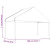 Altán se střechou bílý 6,69 x 5,88 x 3,75 m polyethylen 3155519