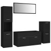 Set koupelnového nábytku černý kompozitní dřevo 3070929