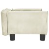 Pelíšek pro psy krémový 70 x 45 x 30 cm samet 171830