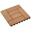 22 ks terasové dlaždice 30 x 30 cm 2 m² WPC barva teak 277804