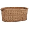Koš na dřevo s držadly 78 x 54 x 34 cm přírodní vrba 286983
