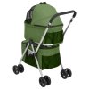2patrový skládací kočárek pro psa zelený 83 x 48 x 97 cm oxford 172207