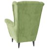 Křeslo světle zelené samet 324062