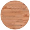 Stolní deska Ø 40 x 2,5 cm kulatá masivní bukové dřevo 355935