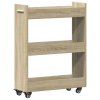 Skříňka na kolečkách dub sonoma 60x22x79 cm kompozitní dřevo 840417